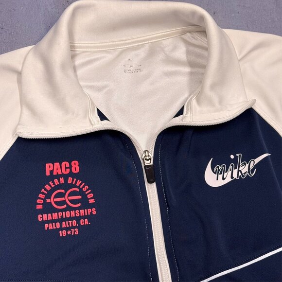 Nike Heritage Pac 8 Palo Alto Full Zip Up Track Jacket Sweatshirt Medium - Picture 3 of 7